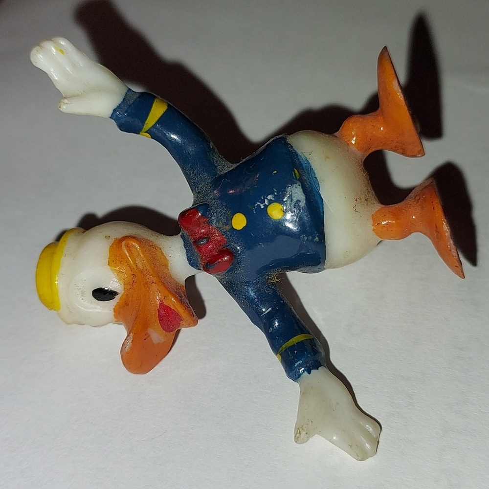 Vintage Donald Duck Plastic Hand Painted Figurine